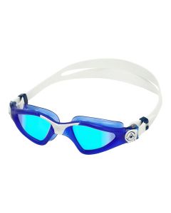 Aquasphere Kayenne Blue Titanium Mirrored Goggles - Blue/ White