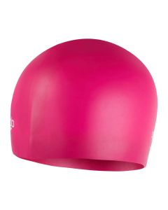 Speedo Plain Moulded Silicone Cap - Electric Pink