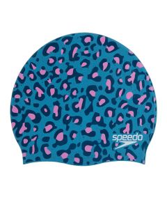 Speedo Printed Recycled Cap - Hypersonic Blue/ Nordic Teal/ Fluo Pink