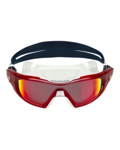 Aqua Sphere Vista Pro Red Titanium Mirrored Goggles - Dark Blue/ Red