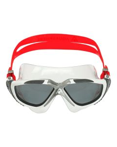 Aquasphere Vista Smoke Lens Goggles - White/ Red