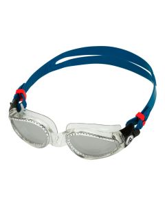 Aquasphere Kaiman Silver Titanium Mirrored Goggles - Clear/ Blue