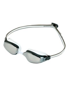 Aquasphere Fastlane Silver Titanium Mirrored Goggles - White/Grey