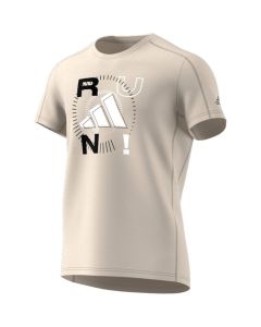 Adidas Men's Run Logo T-Shirt - White