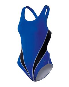 Beco Tight Fit Cut Out Swimsuit - Blue / Black