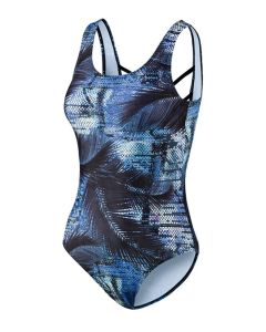 Beco Womens Comfort Fit Classic B-Cup Swimsuit - Blue / Black