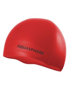 Aquasphere Plain Silicone Cap - Red