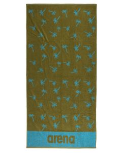 Arena Beach Soft Printed Towel - Palm/ Dark Olive