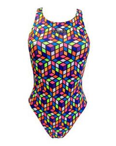 Turbo Girl's Cube Swimsuit - Multi