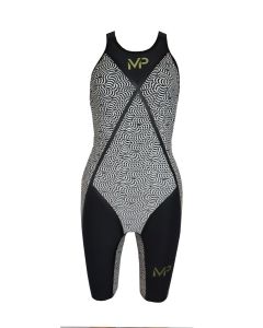 Phelps Women's Matrix Closed Back Kneesuit - Black/ Multi