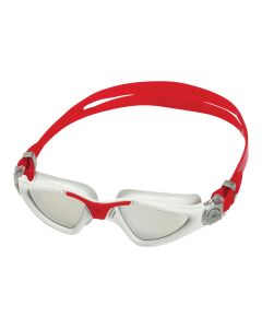 Aquasphere Kayenne Silver Titanium Mirrored Goggles - Grey/ Red