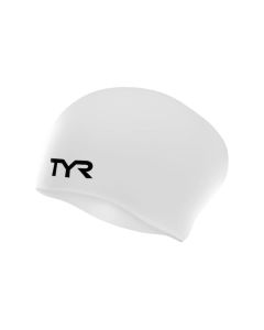 TYR Long Hair Wrinkle- Free Silicone Cap - White