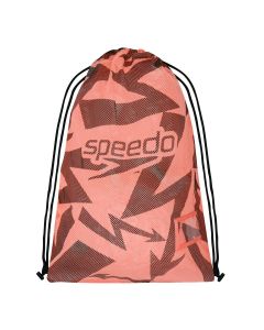 Speedo Printed Mesh Bag XU - Neon Fire / Black