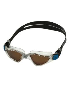 Aquasphere Kayenne Brown Polarised Goggles - Silver/ Blue