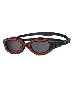 Zoggs Predator Flex Polarised Goggles - Red/ Black/ Smoke Polarized
