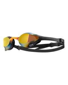 TYR Tracer X Elite Mirrored Goggles - Gold / Orange / Black