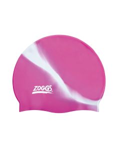 Zoggs Multi Colour Swim Cap - Pink/Silver