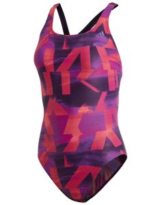 Adidas Girl's Athly X Graphic Swimsuit - Purple