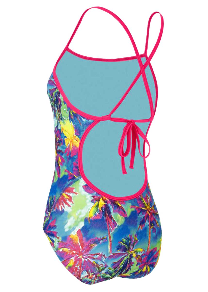 Maru Girl's Holiday Ecotech Tie Back Swimsuit - Multi