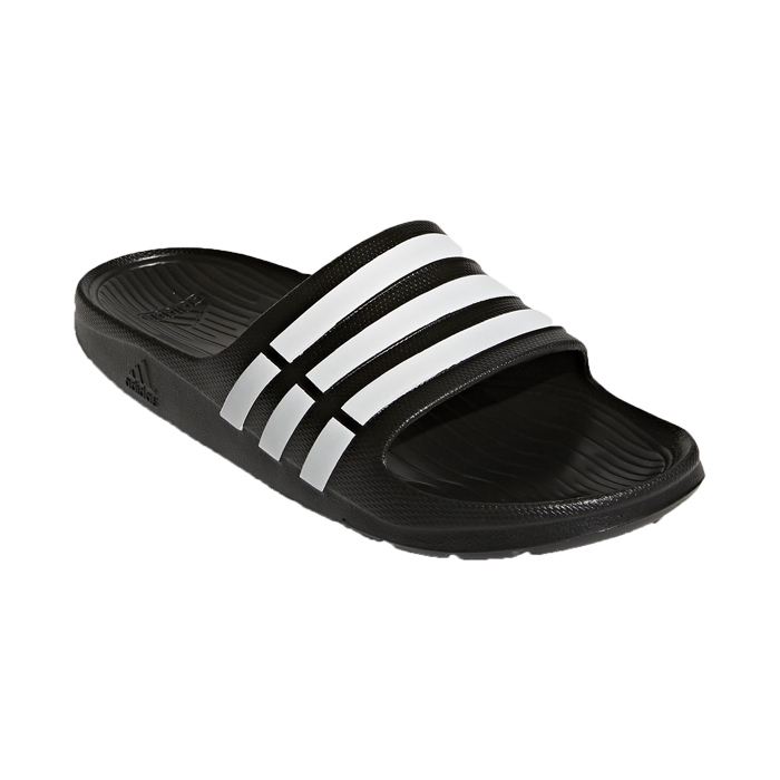 Adidas Duramo Slide Sandals - Black / White Top