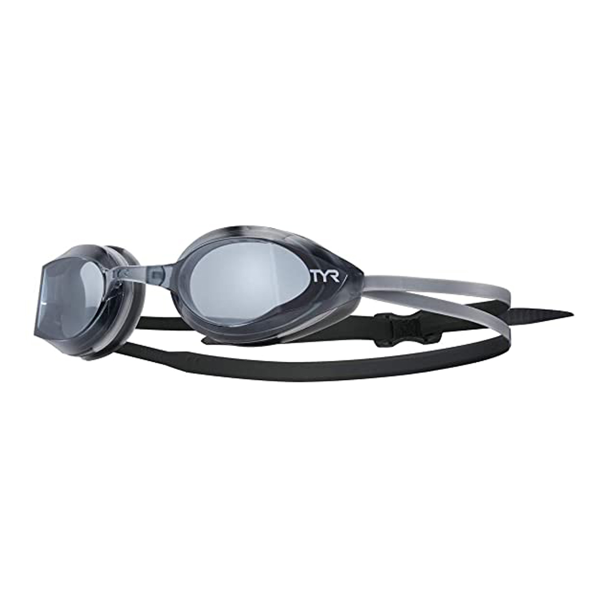 TYR Edge-X Nano Fit Racing Goggles - Smoke Black