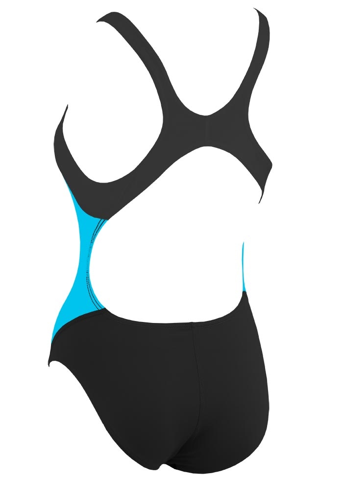 Mad Wave Girls Solution Swimsuit - Black / Blue