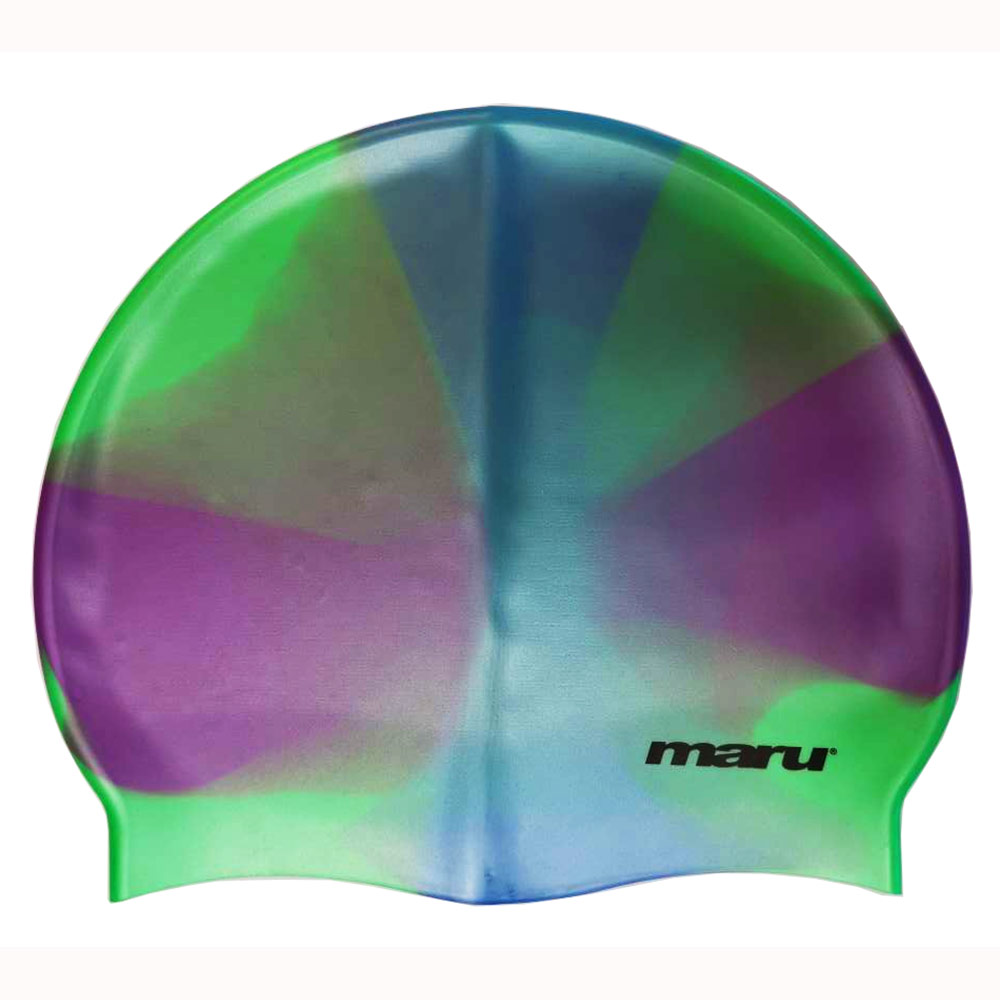 Maru Silicone Swim Cap - Purple/ Green/ Blue