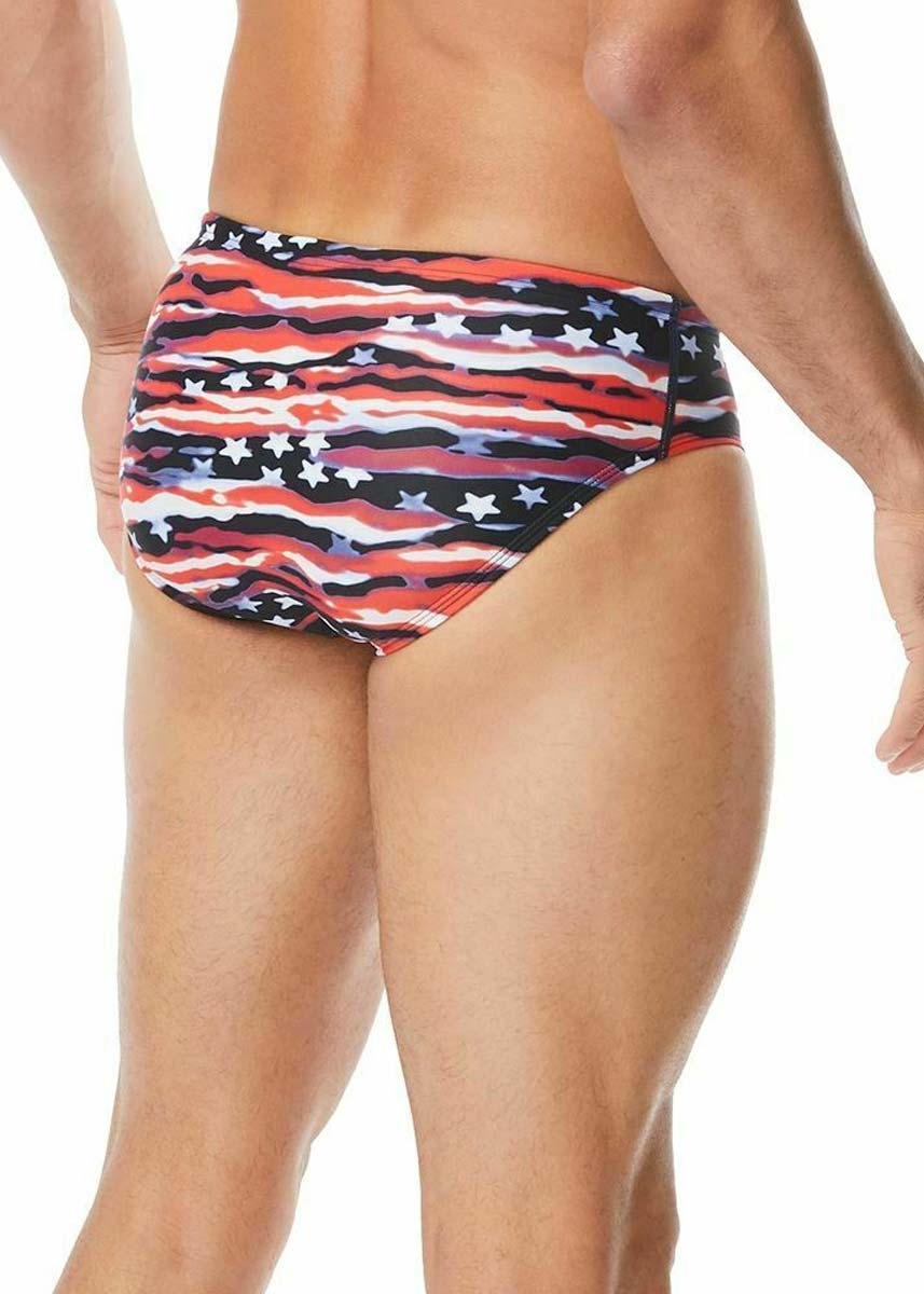TYR Men's All American Racer Brief - Red/White/Blue