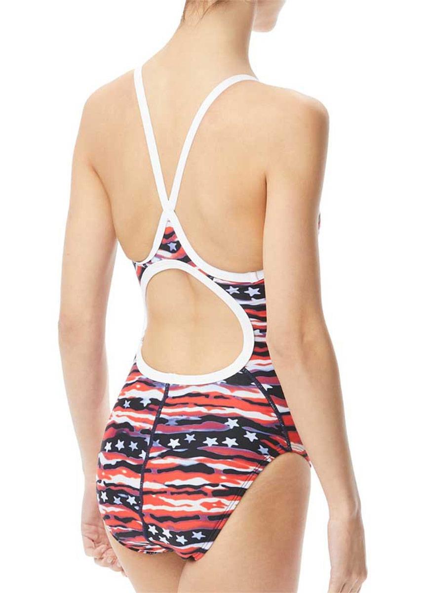 TYR All American Diamondfit Swimsuit - Red/White/Blue