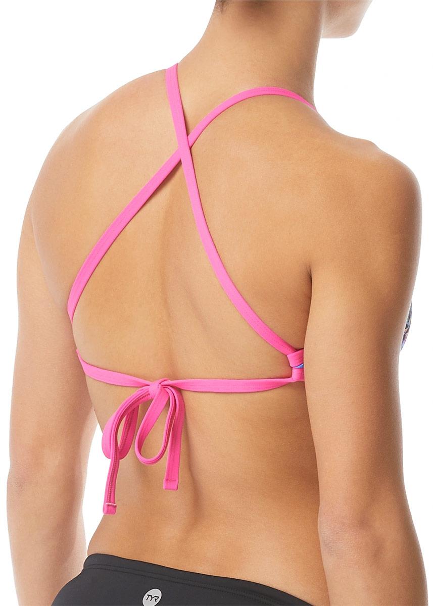 TYR Penello Pacific Tieback Bikini Top - Pink/Multi