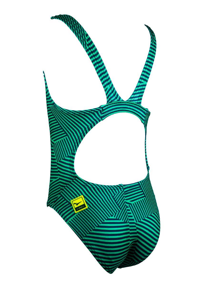Finis Girl's Maze Bladeback Swimsuit - Green
