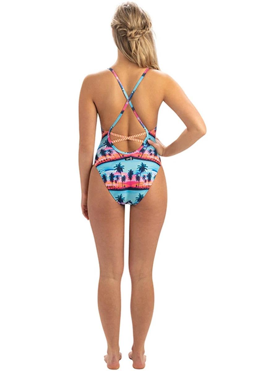 Uglies Revibe Santa Monica Print Low X-Back Swimsuit (maillot de bain)