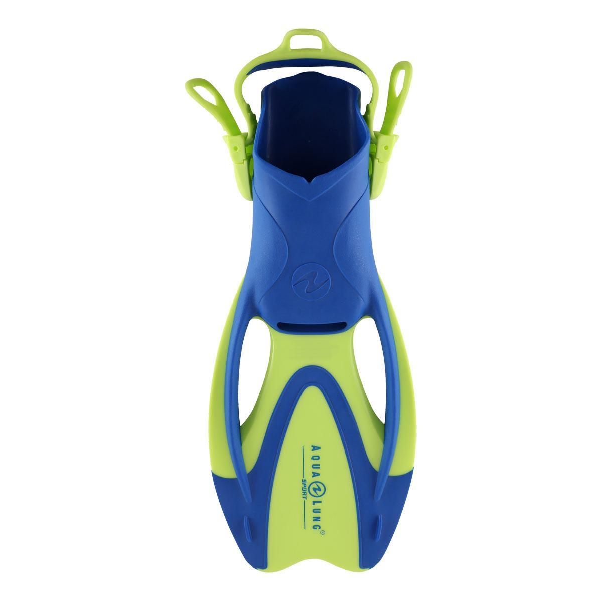 Aqua Lung Zinger Junior Snorkelling Fins - Bright Green- Light Blue