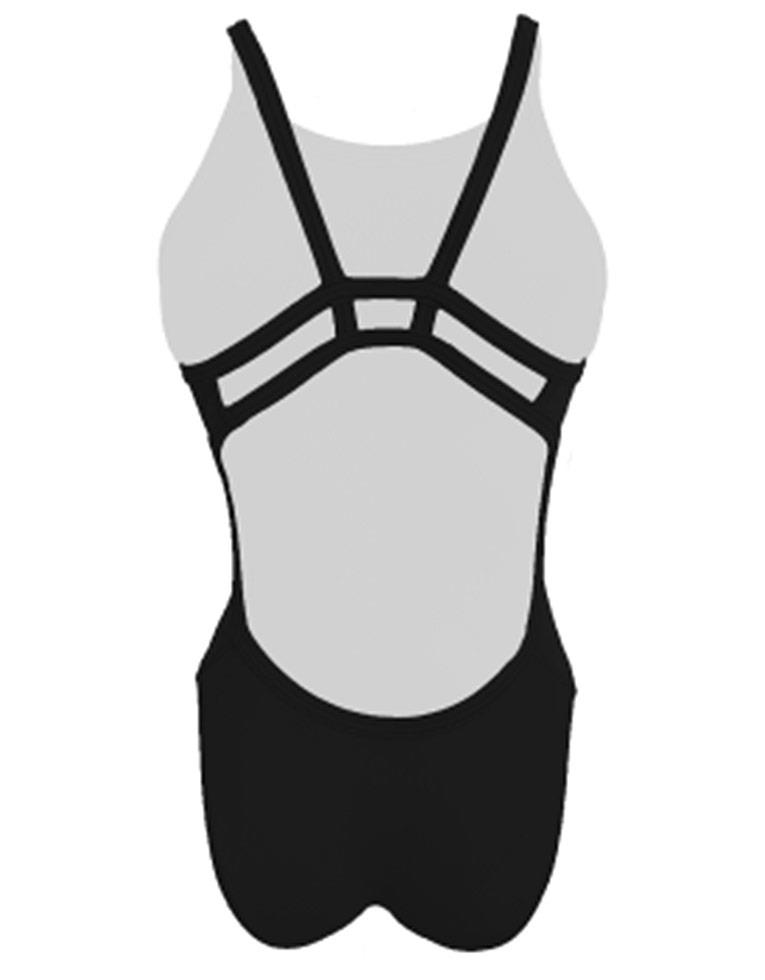 터보 여성용 크라켄 수영복 - 블랙