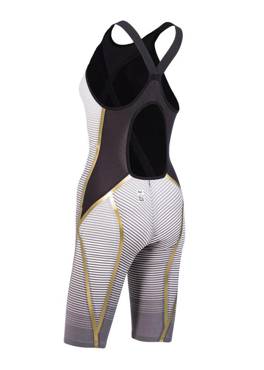 Phelps Women's Matrix Open Back Kneesuit - Black/ White