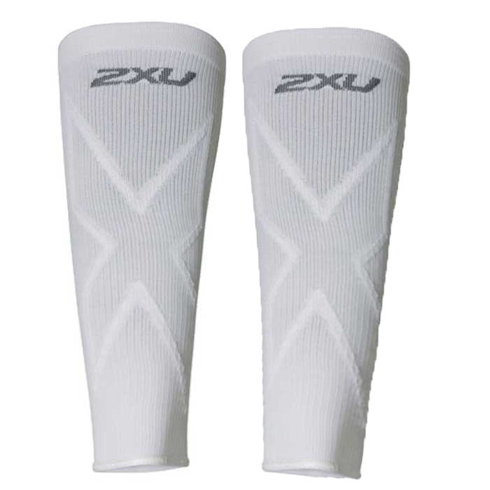 2XU Unisex X Compression Calf Sleeves - White / White